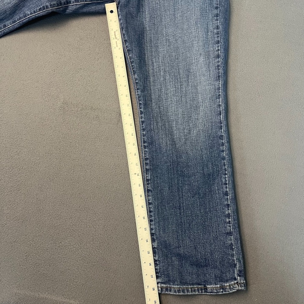 Levi's 505 Womens 16 Jeans Blue Denim Faded Wash Straight Leg Mid‎ Rise Y2K VTG - Picture 7 of 9